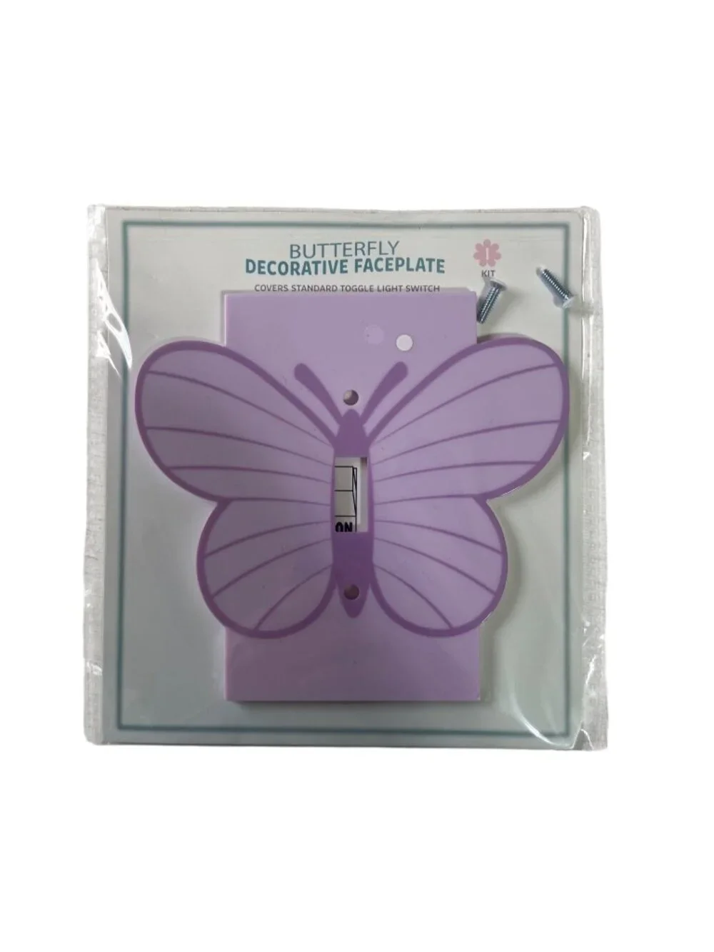Target Butterfly Decorative Faceplate Light Switch Cover Kit Purple New